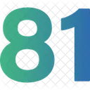 Eighty One Numbers Numeric Icon