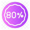 Eighty Percent Percent Discount Icon