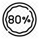 Eighty Percent Percent Discount Icon