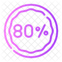Eighty Percent Percent Discount Icon