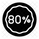 Eighty Percent Percent Discount Icon