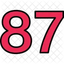Eighty Seven Numbers Numeric Icon