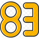 Eighty Three Count Counting Icon