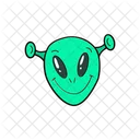 Alien Aufkleber Aufkleber Symbol