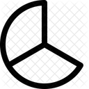 Ein Drittel Kreisdiagramm Teil Symbol