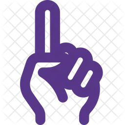 Ein Finger  Symbol