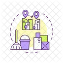 Einzug Auszug Reinigung Symbol