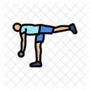 Einzelbein Kreuzheben Symbol