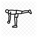 Einzelbein Kreuzheben Symbol