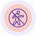 Einfahrt Verboten Farbkreis Symbol Icon