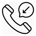Eingehender Anruf Verpasster Anruf Symbol