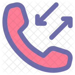 Eingehend, Anruf, Nachricht, Telefon, Mobiltelefon  Symbol