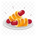 Fast Food Aufkleber Junk Food Street Food Symbol