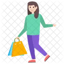 Einkaufen Einkauf Shopping Madchen Icon