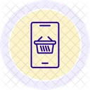 Shopping App Liniensymbol Symbol