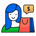 Shopping Chat Shopping Nachricht Shopping Kommentar Icon