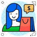 Shopping Chat Shopping Nachricht Shopping Kommentar Icon