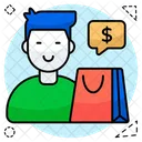 Shopping Chat Shopping Konversation Shopping Nachricht Icon