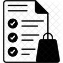 Einkaufsliste E Commerce Checkliste Symbol