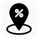 Einkaufsort Rabatt Pin Symbol