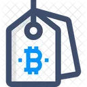 Einkaufsetikett Bitcoin Etikett Bitcoin Preisschild Symbol