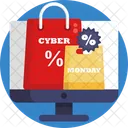 Cyber Monday Einkaufstuten Einkaufen Symbol