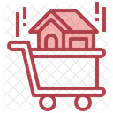 Einkaufswagen Immobilien Haus Symbol