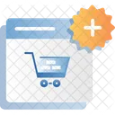 Shopping-Website hinzufügen  Symbol