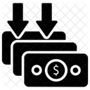Einkommen Ersparnisse Geldzufluss Symbol