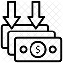 Einkommen Ersparnisse Geldzufluss Symbol