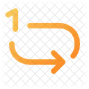 Wiederhole Einmal Symbol