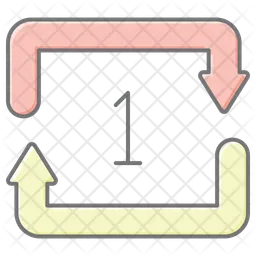 Wiederhole einmal  Symbol