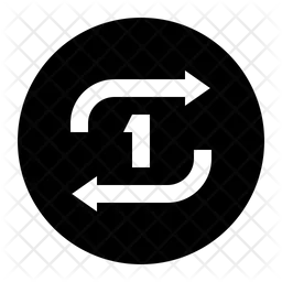 Wiederhole einmal  Symbol