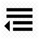 Einrückung verkleinern  Symbol