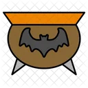 Fledermaus Topf Halloween Symbol