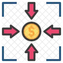 Zwang Geld Beschrankung Symbol