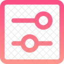 Schnittstelleneinstellung Schieberegler Horizontal Quadratisch Bedienelemente Fader Horizontale Einstellungen Schieberegler Quadratisch Anpassen Symbol