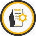 Einstellung Hand Halt Telefon Praferenzen Icon