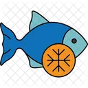 Eis Gefrorener Kalter Fisch Symbol