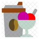 Eis Sahne Dessert Symbol