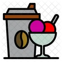 Eis Sahne Dessert Symbol