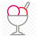 Eis Sahne Dessert Symbol