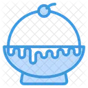 Eisbecher Sahne Kirsche Symbol
