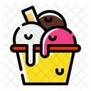 Eis Gelato Essen Und Restaurant Symbol