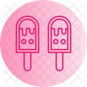 Eiscreme Neonschilder Gefroren Dessert Gelato Sorbet Eisbecher Kegel Kugel Molkerei Suss Symbol