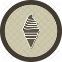 Eis Neonschilder Gefrorenes Dessert Icon