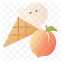 Pfirsich Eis Symbol