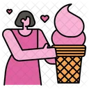 Eis Liebe Dessert Symbol