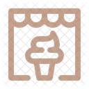 Geschaft Geschaft Eisdiele Symbol