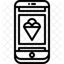 Eisdielen App Eiscreme App Mobile App Symbol